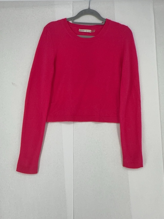 Alice + Olivia Sweaters - Alice + Olivia Hot Pink Cashmere Cropped Sweater Size s